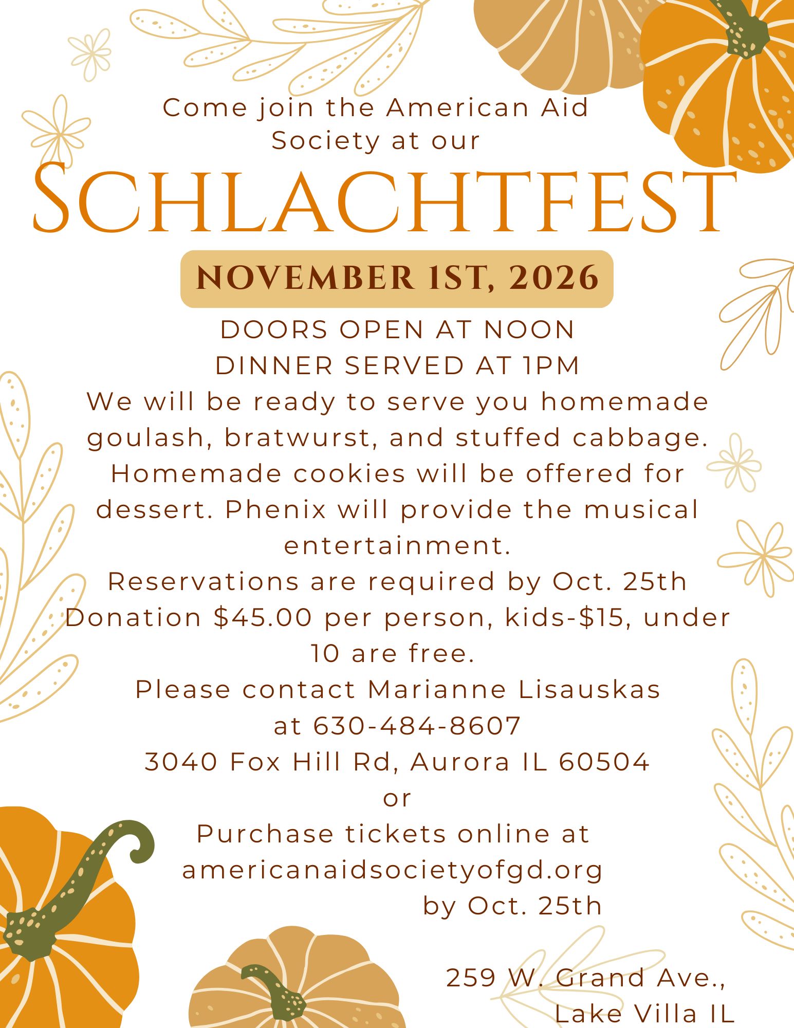 Official 2026 Schlachtfest flyer