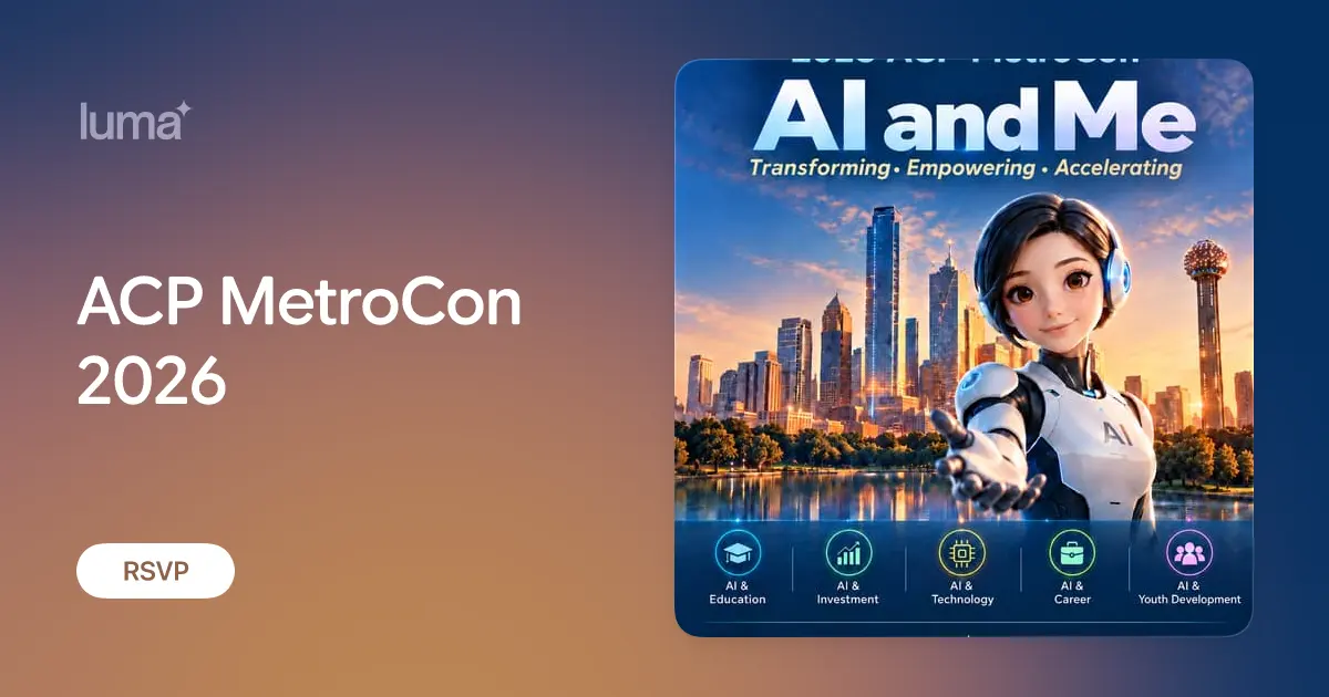Official event artwork for ACP MetroCon 2026 from the Luma listing.
