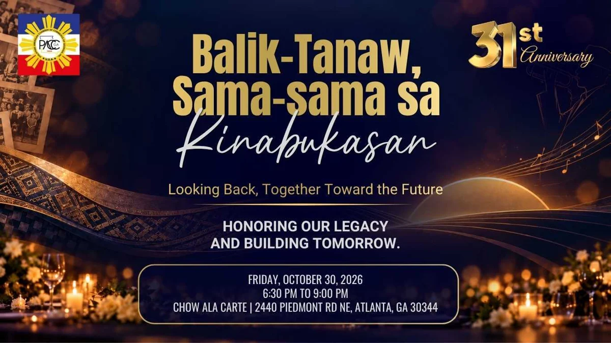 Official PACCGA 31st anniversary artwork with October 30, 2026 and Chow A La Carte venue.