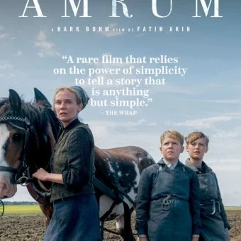 Official Amrum film image supplied by Goethe-Zentrum, showing a woman and a child; not a photograph of the upcoming screening.