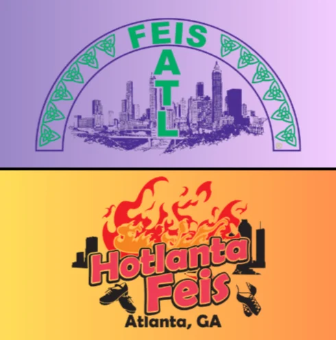 Official combined Feis ATL and Hotlanta Feis logos; not a photograph of competitors.