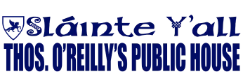 Official Thos. O’Reilly’s Public House logo; not a photograph of the musicians.