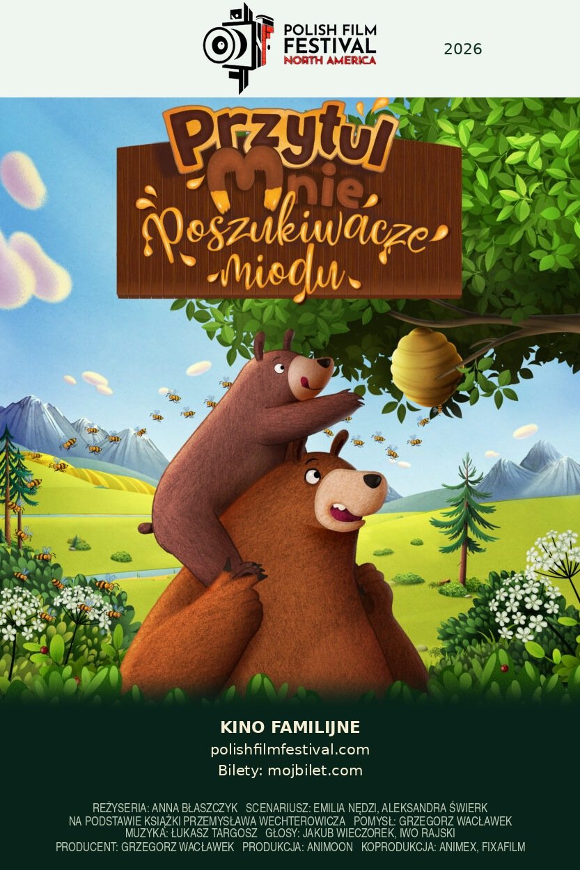 Official film poster for Hug Me: The Honey Seekers; festival showtime is listed separately.