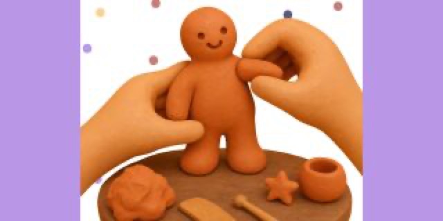 Official artwork for Studio Saturday: Clay Muñecas