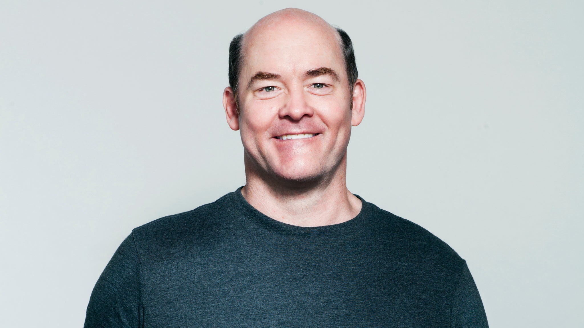 Official promotional artwork for David Koechner's show at Punch Line Houston.