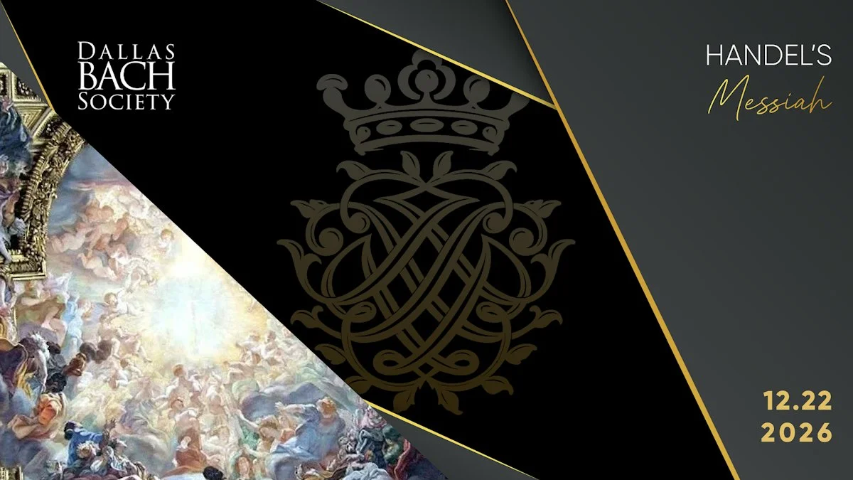 Official Dallas Bach Society Handel’s Messiah artwork dated December 22, 2026.