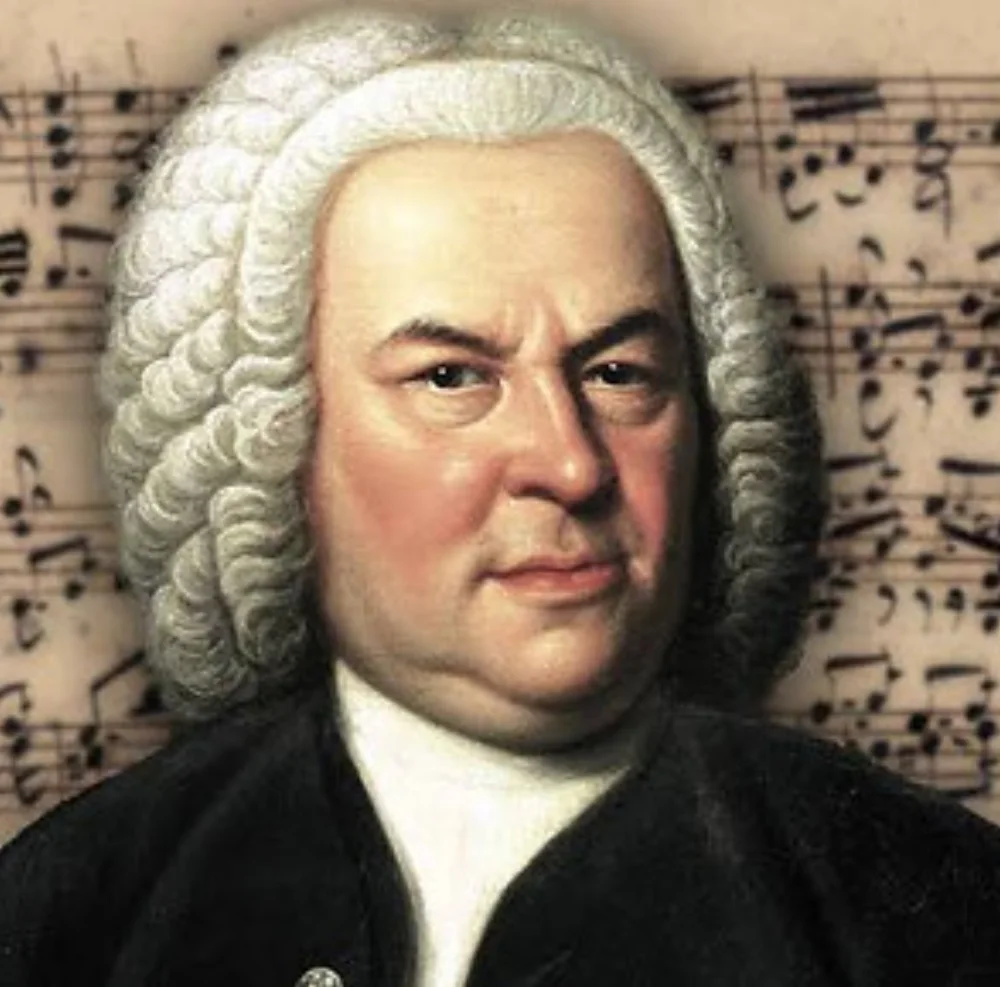 Portrait of J. S. Bach used by Dallas Bach Society for its New Year’s Eve concert.