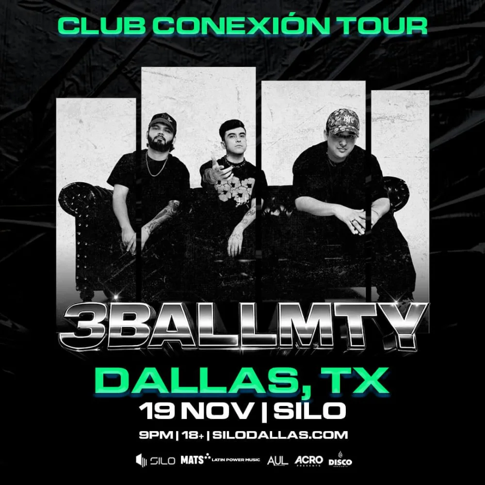 Official 3BallMTY Dallas event artwork from SILO.