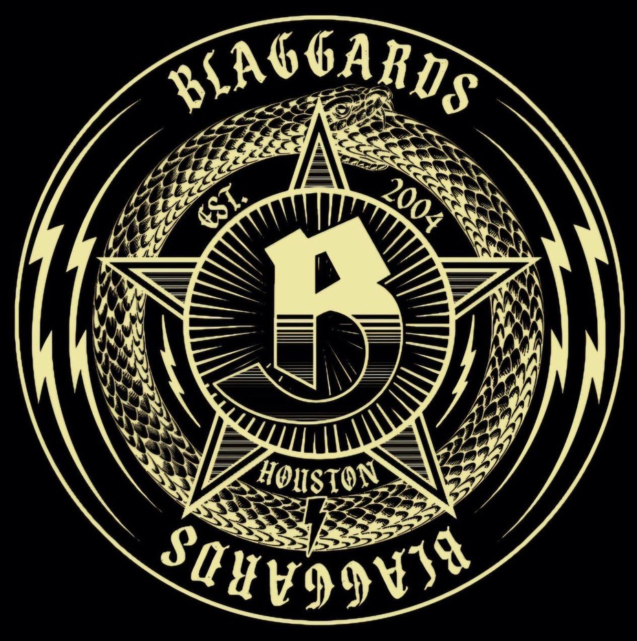 Official undated artist logo or promotional graphic for Blaggards supplied on the venue programme; not a dated event poster.
