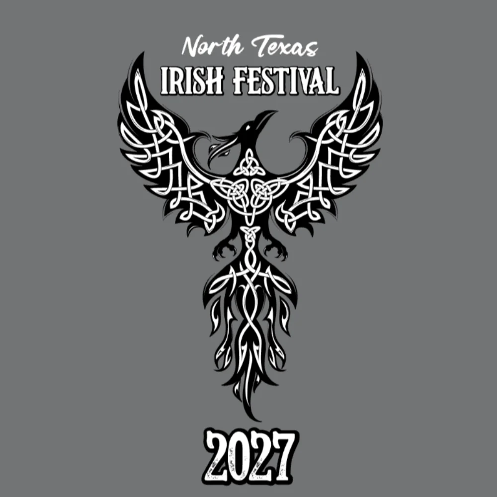 North Texas Irish Festival 2027 artwork used on the official 2026 benefit ticket page.