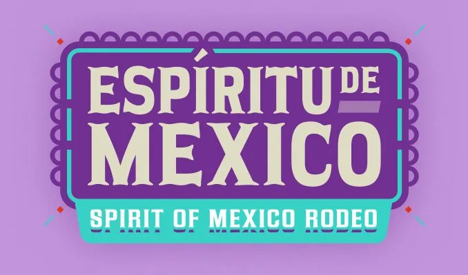 Official Espíritu de México / Spirit of Mexico Rodeo program graphic, without a printed date.