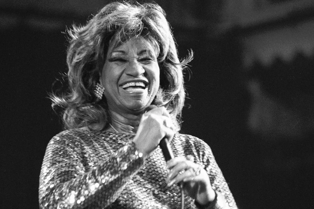 Venue-supplied photograph of Celia Cruz, the tribute subject; not Taty Sunay