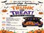 Official promotional artwork for the Halloween Trunk or Treat 2026 event at Stonebridge Academy.