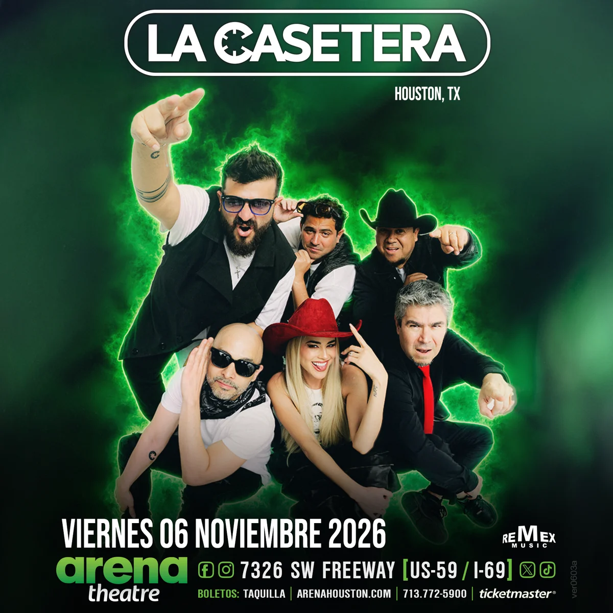 Official Arena Theatre poster for La Casetera, dated 11/06/2026.