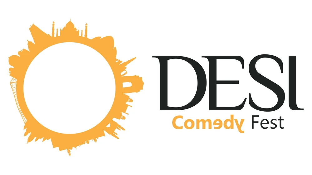 Official Desi Comedy Fest logo in gold and black; not a photograph of this show.