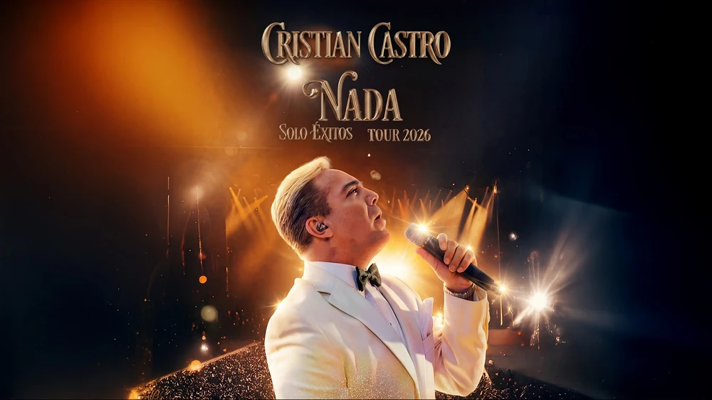 Official venue promotional image for Cristian Castro — Nada Solo Éxitos.