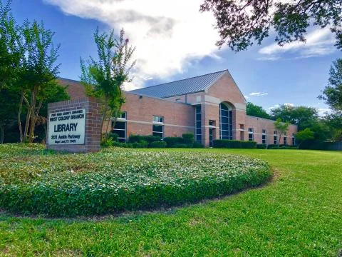 Official venue photograph of First Colony Branch Library; not a workshop photograph.