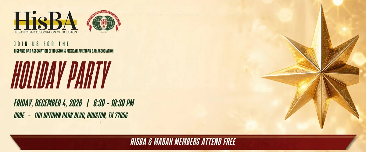 Official organizer artwork for HisBA × MABAH Holiday Party.