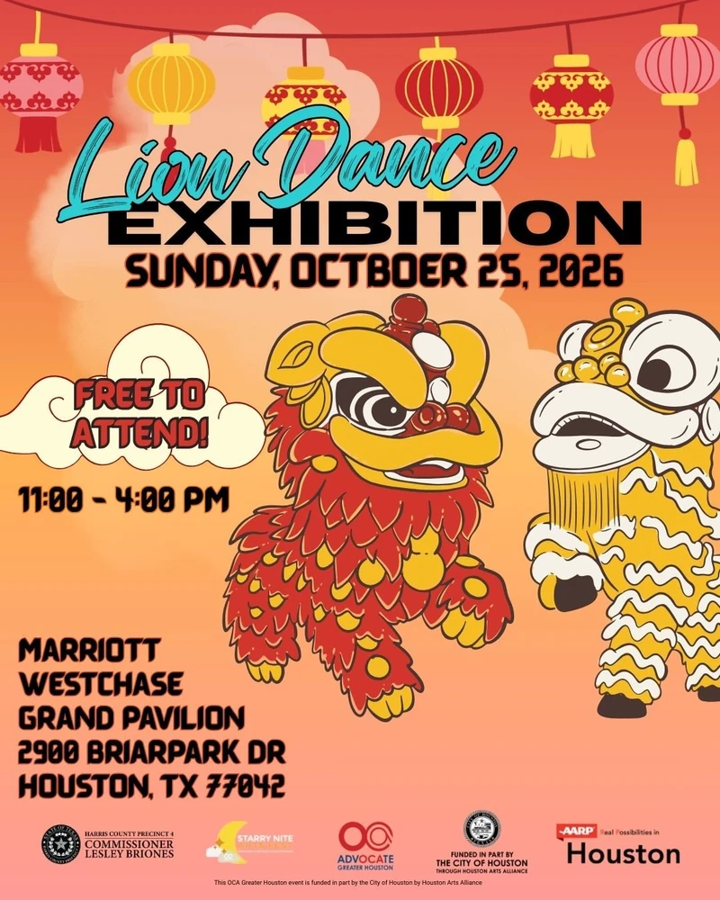 Official October 25, 2026 OCA Lion Dance Exhibition poster.