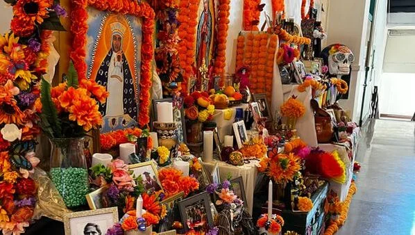 Official MECA photograph of an ofrenda; not a photograph of the upcoming evening.