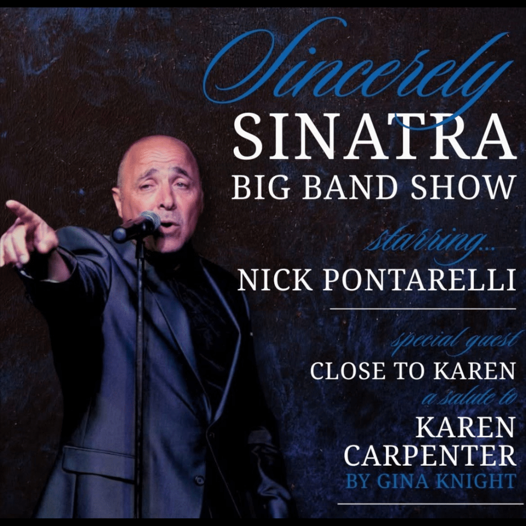 Official artwork for the Sincerely Sinatra show starring Nick Pontarelli.